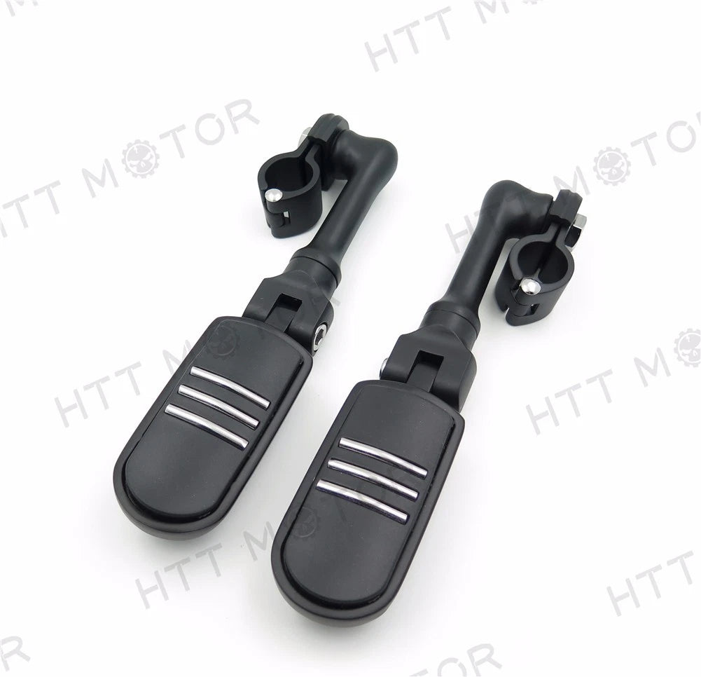Adjustable Foot Pegs for Triumph Rocket/Yamaha (1" 25mm) Black
