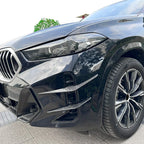 Carbon Look Front Bumper Side Fin Canard Splitter for BMW X6 (2023–2025)