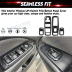 Carbon Fiber Look Window Lift Switch Cover for Dodge Charger, Durango, Ram (2014-2020)