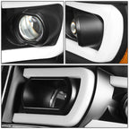 Dual LED DRL Sequential Signal Projector Headlight Lamps for Ram Truck (2006–2009)