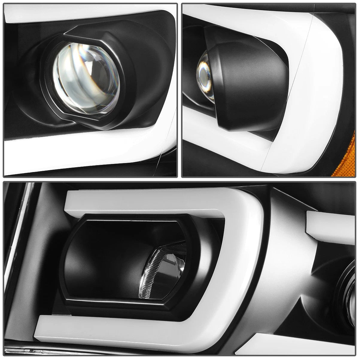 Dual LED DRL Sequential Signal Projector Headlight Lamps for Ram Truck (2006–2009)