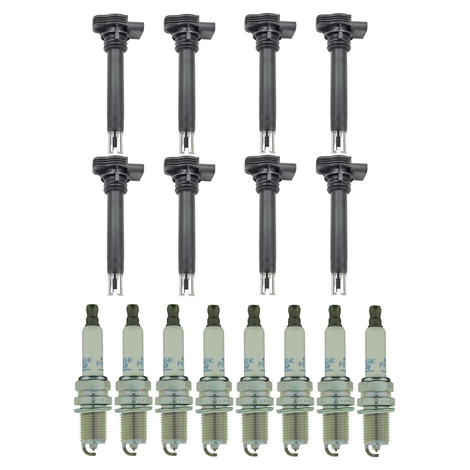 Set of 8 Ignition Coils & NGK Laser Platinum Spark Plugs for Audi R8 RS4 RS5 (2008–2021)