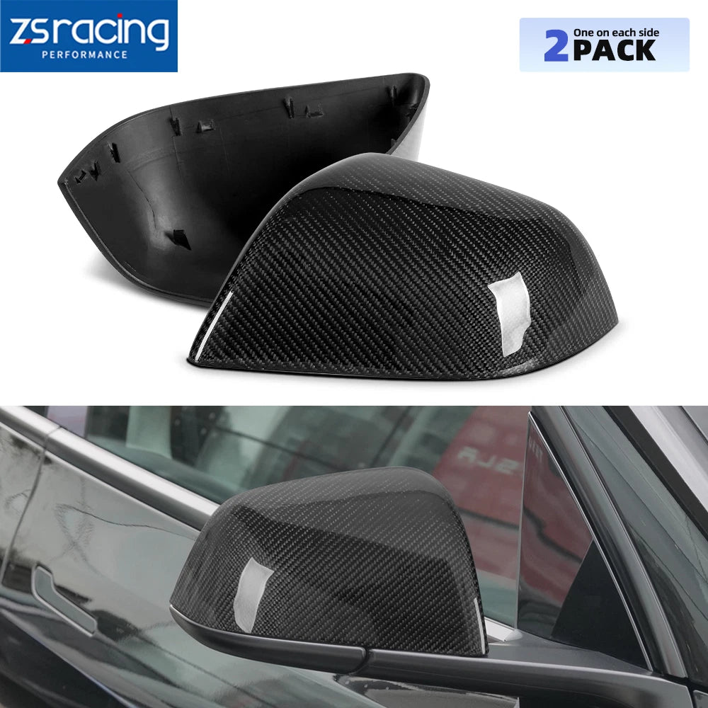 Real Carbon Fiber Side Mirror Covers for Model Y (2020–2024)