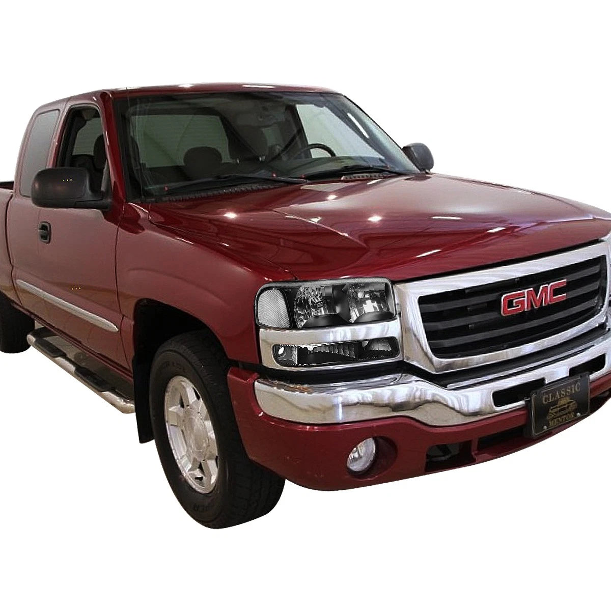 Headlight Lamp Set for GMC Sierra 1500 Yukon (1999–2007) Black Clear