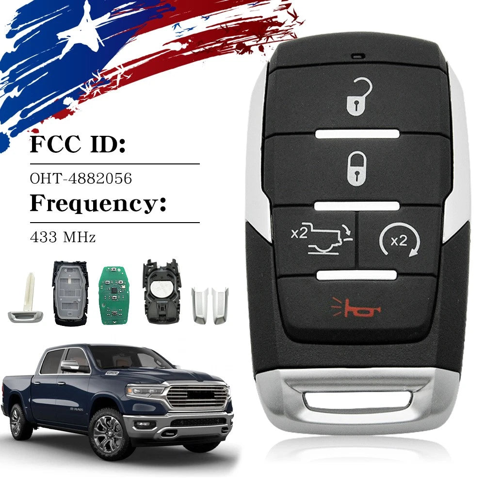Smart Remote Key Fob for Ram 1500 (2019–2023) OHT-4882056, 68442909