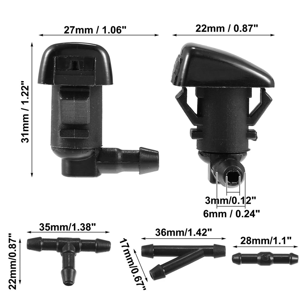 2X Windshield Washer Nozzle Hose Kit for Toyota Tacoma  85381-04030
