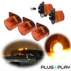5X LED Amber Roof Cab Clearance Lights for Dodge D/W Series Pickup (1984–1993)