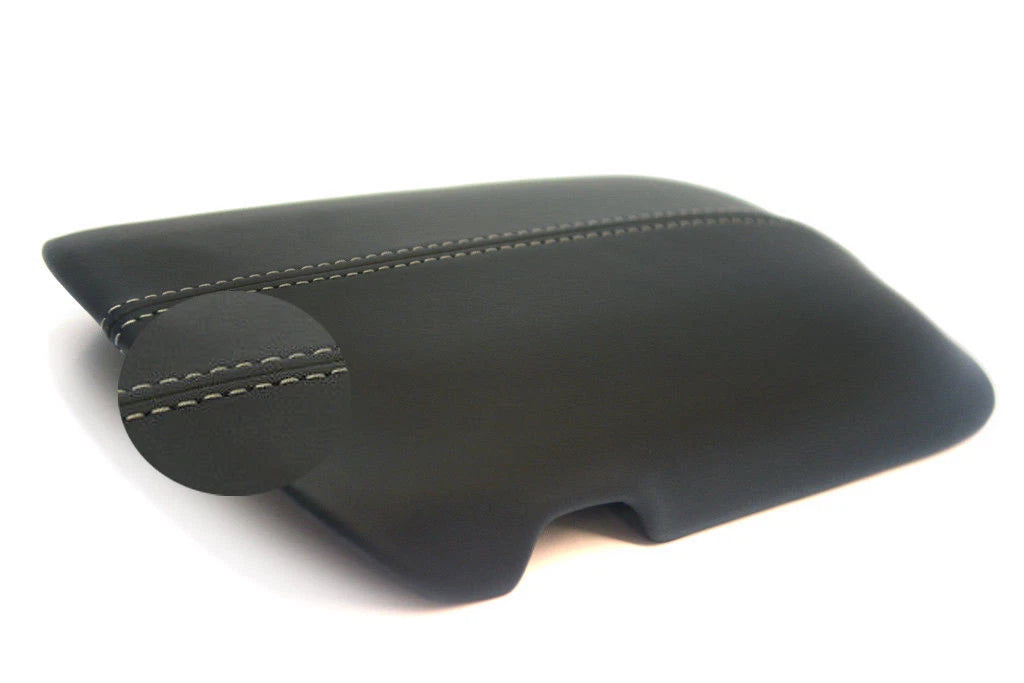 Center Console Armrest Cover for Ford Mustang (2015–2019) Gray Stitch