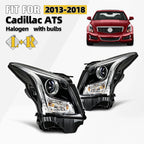 Halogen Headlights Pair with Bulbs for Cadillac ATS (2013–2018)