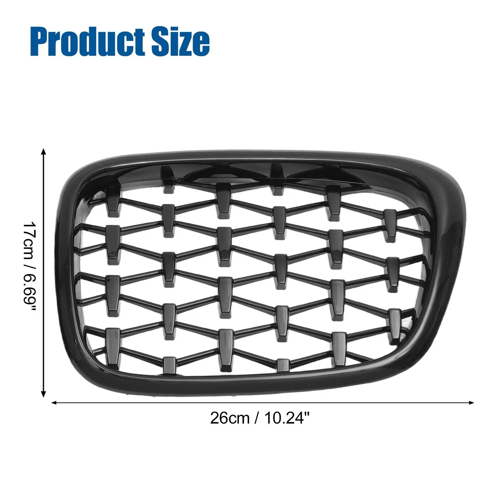 Front Hood Bumper Grille 2x for BMW 525i 530i E39 (2001 - 2003)