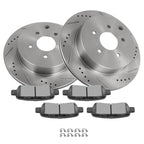 Rear Drilled Brake Rotor & Ceramic Brake Pads for Nissan Pathfinder (2005–2012)
