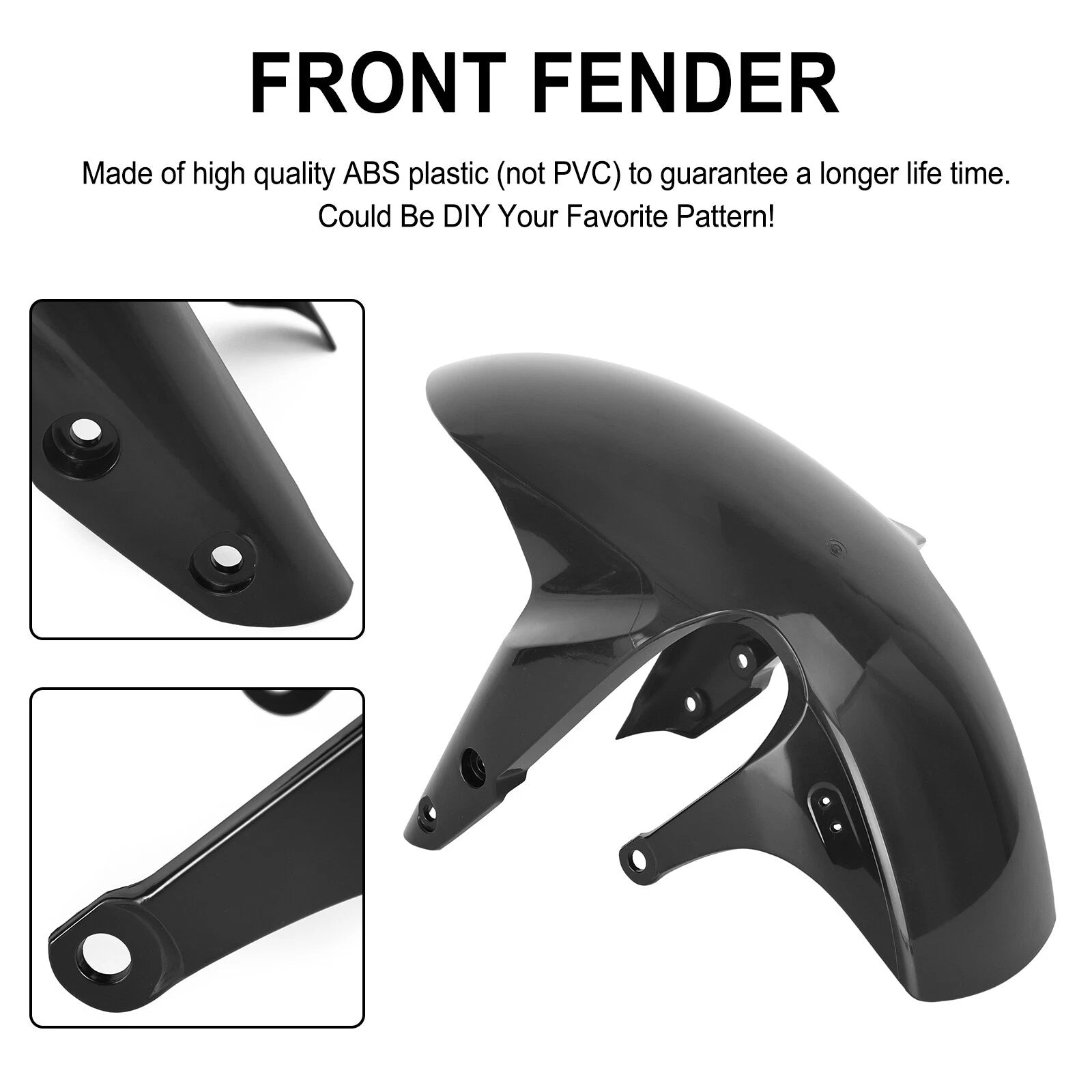 Unpainted ABS Front Fender Mudguard for Suzuki GSXS750 (2017–2024) P3