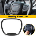 Steering Wheel Cover Trim Bezel for Dodge Challenger Charger (2015–2023) Carbon Fiber