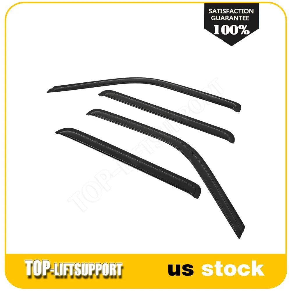 Wavy UV Window Visor Vent Shade Rain Guard for Chevy GMC C/K 1500 Crew Cab