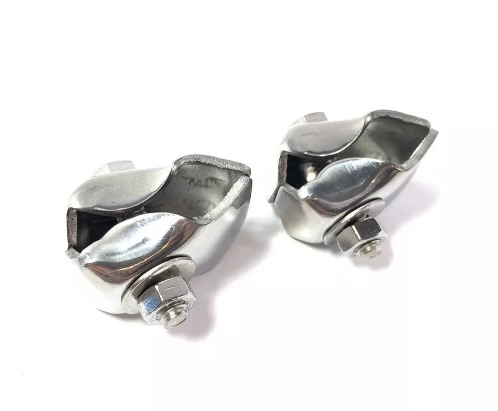 Front License Plate Clamps Replacement for 1928-1931 Ford Model A (Stainless)