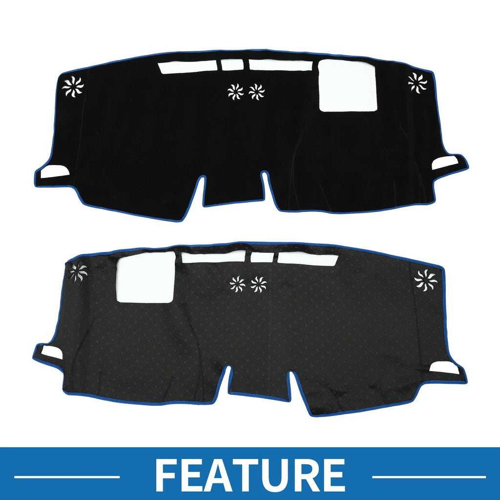 Dashboard Cover Mat for Toyota Sienna (2011–2023) - Sun Protector Pad Black Blue