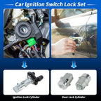 Ignition Lock Cylinder and Door Lock for Chevy Silverado 1500 (No. 704600/702912)