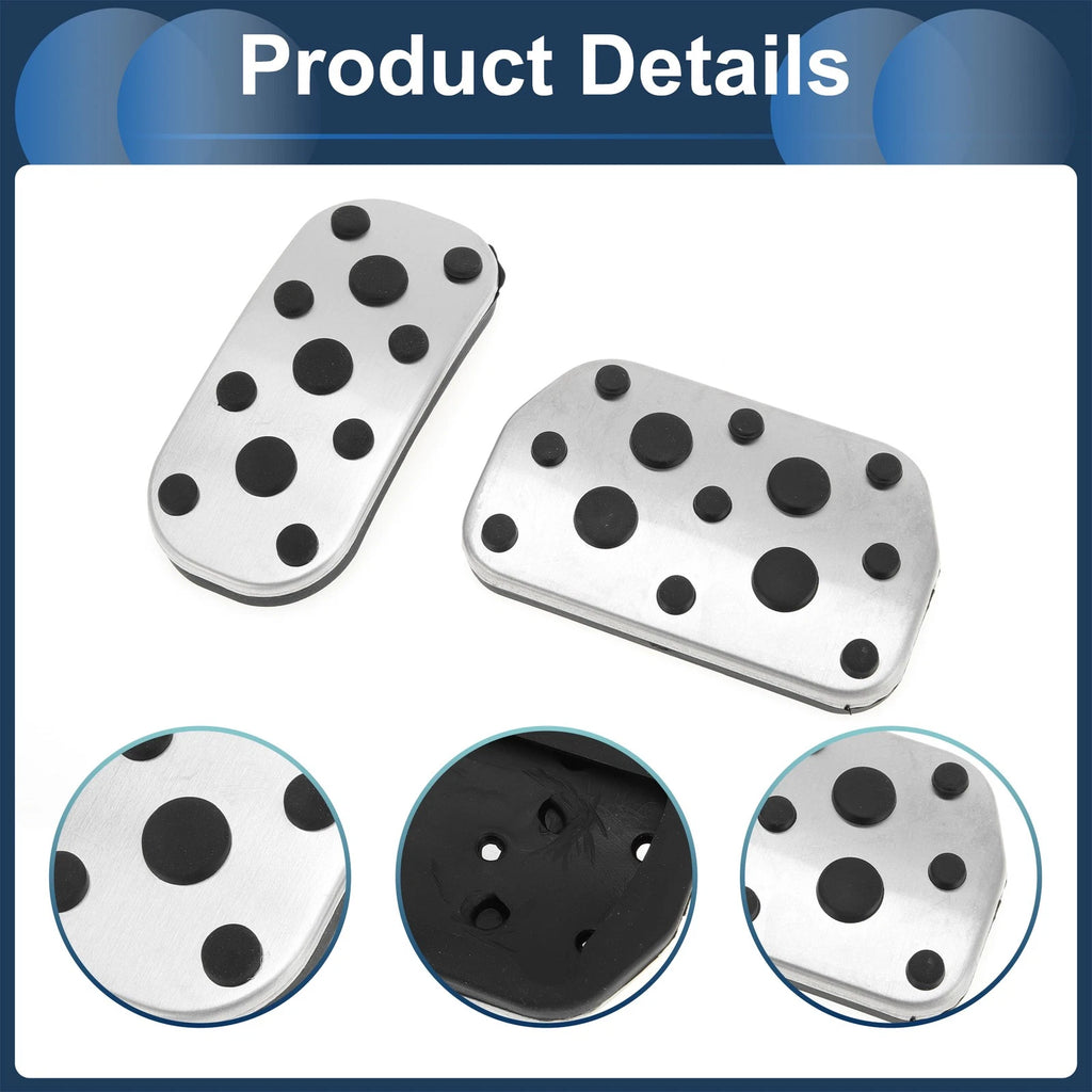 Set of 1 Automatic Footrest Pedals Cover for Toyota CHR (2017–2019) Silver Tone