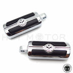 Chrome Skull Foot Pegs for Harley Davidson Softail Dyna Glide Sportster