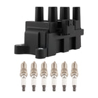 Set of 6 Ignition Coils & Spark Plugs for Ford Taurus Mazda B3000 (2001–2006) 61000150