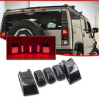 Set of 5 Smoke Red LED Cab Roof Running Light Side Marker Lamps for Hummer H2 (2003–2009)