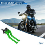 Short Brake Clutch Levers for Suzuki GSXR600 (1997–2003) Green 1 Pair