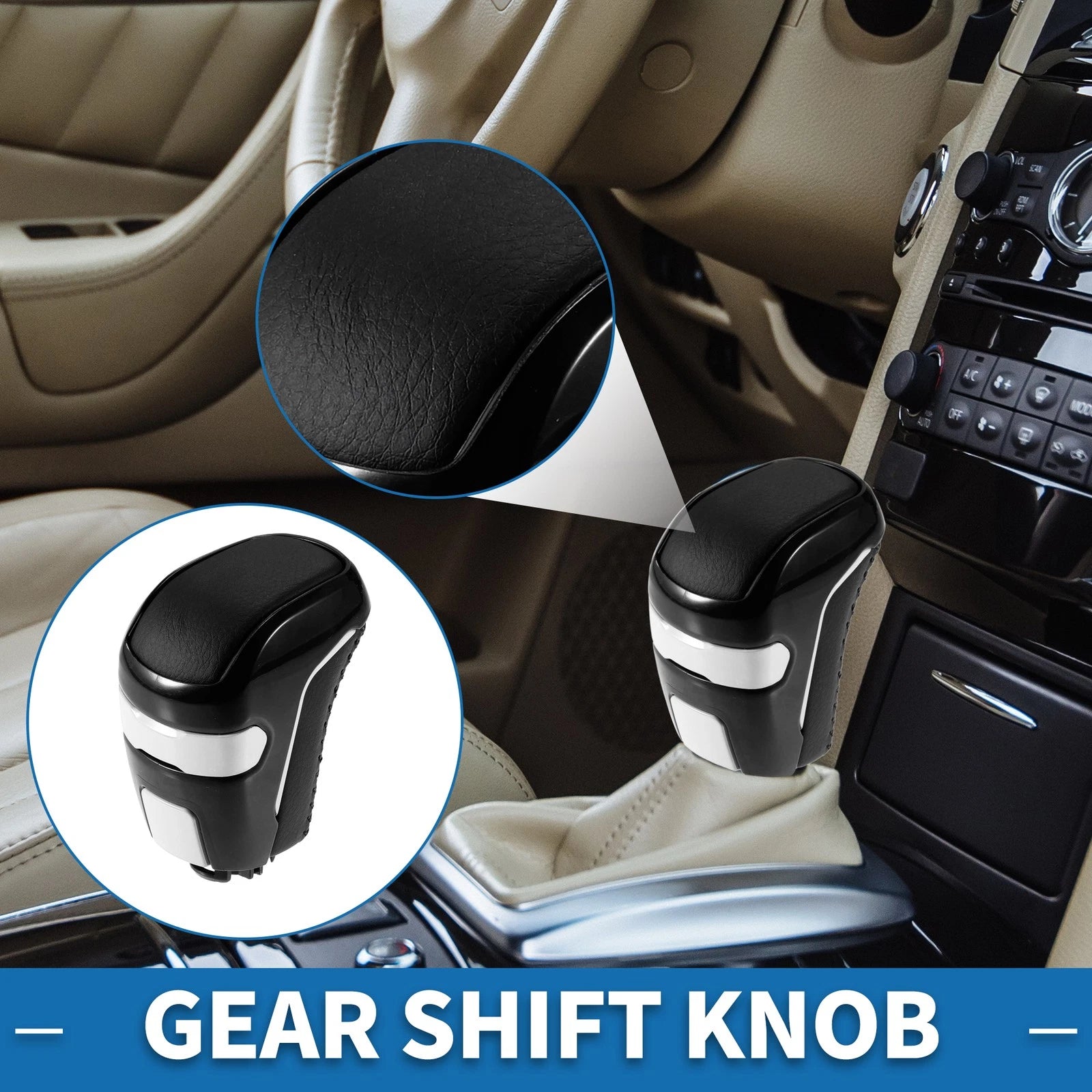 Automatic Gear Shifter Knob for Toyota Tacoma TRD PRO (2016–2023) Black White