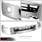 Chrome Front Bumper Face Bar w/ Foglight Holes for Nissan NV3500 (2012–2021)