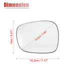 Heated Rearview Mirror Glass with Backing Plate for BMW X3 