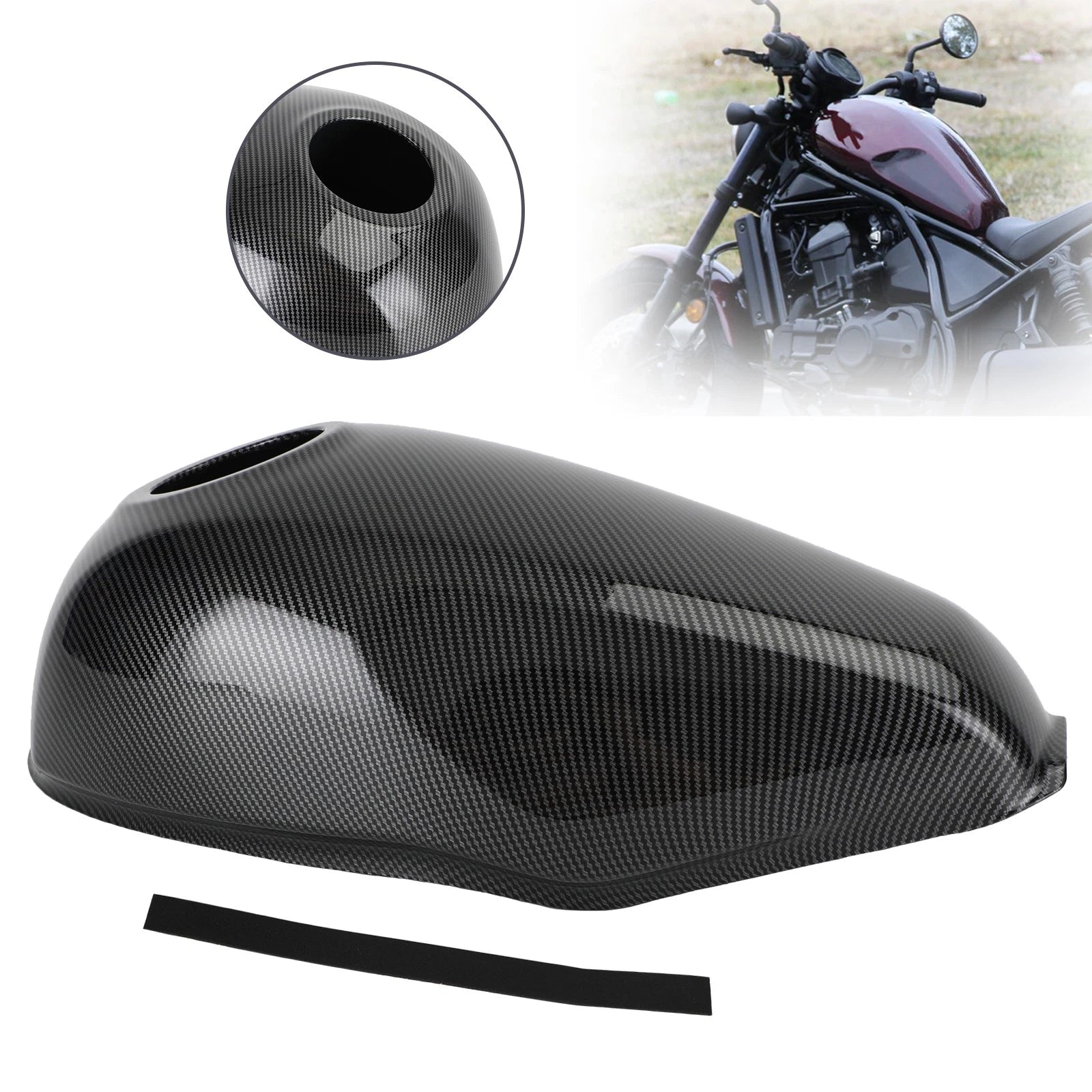 Gas Tank Cover Trim for Honda Rebel CMX300 CMX500 (2017–2023) Carbon