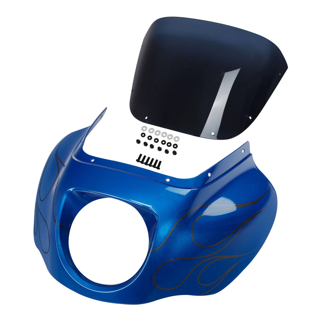 Headlight Fairing Windshield for Harley Street Bob (2018–2025) Electric Blue