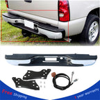 Chrome Rear Bumper for Chevy Silverado GMC Sierra 1500 2500 (1999–2007)
