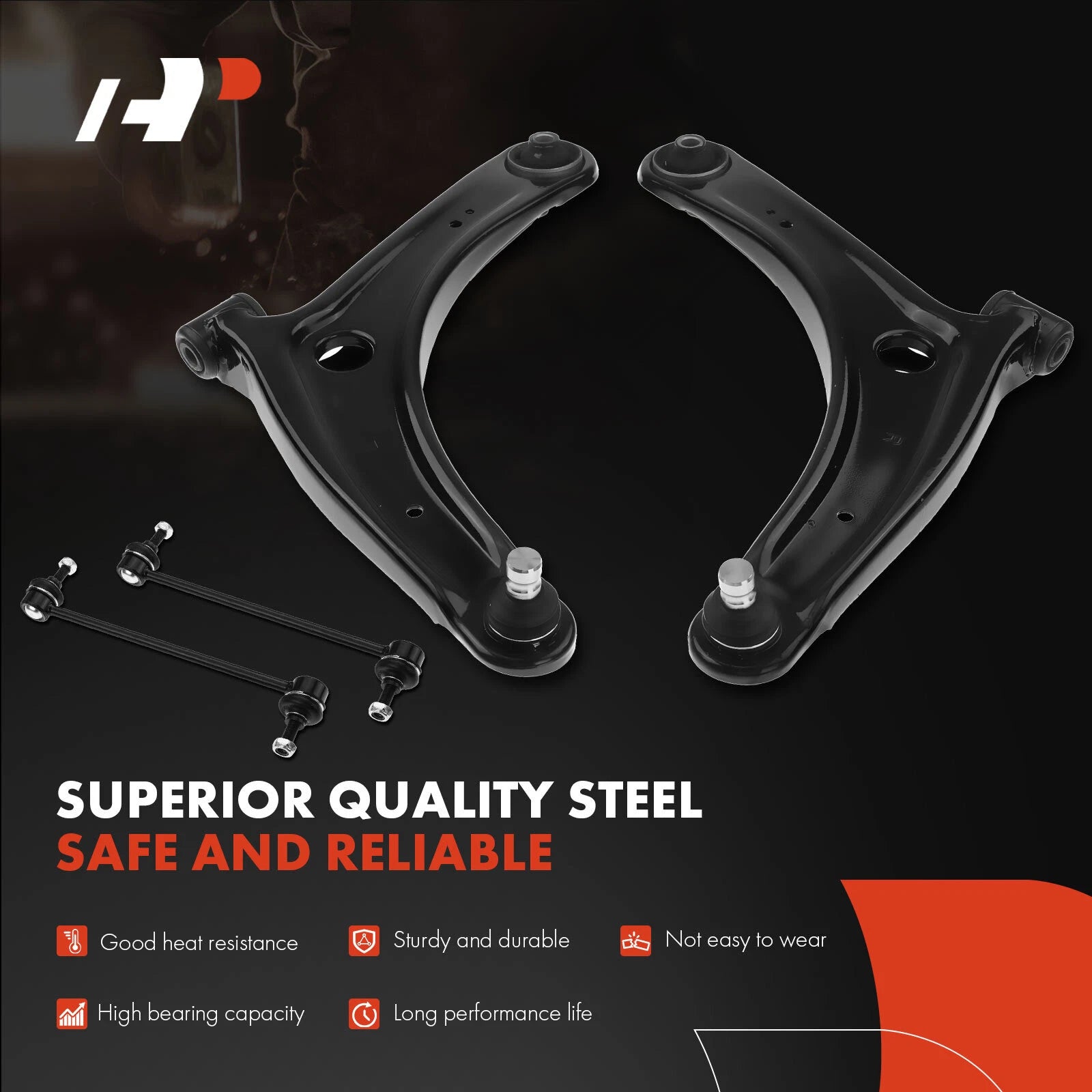 8x Front Control Arm with Ball Joint Sway Bar for Mitsubishi Outlander