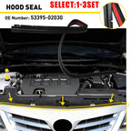 Set of 2 Front Engine Hood Sealing Weatherstrip Rubber for Toyota Corolla (2007–2013)