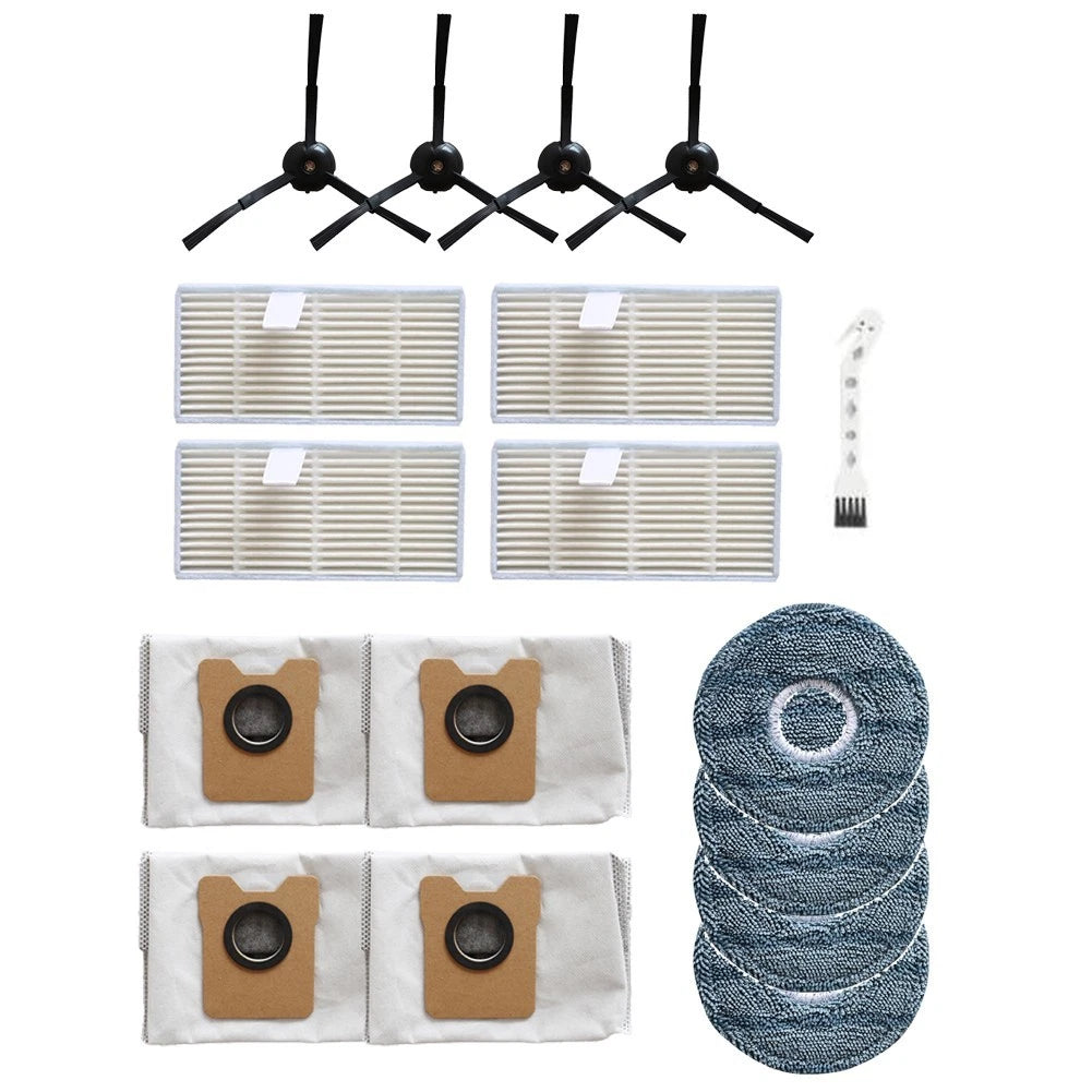 Set of 4 Dust Bags, 4 HEPA Filters, 4 Side Brushes for Omni C20