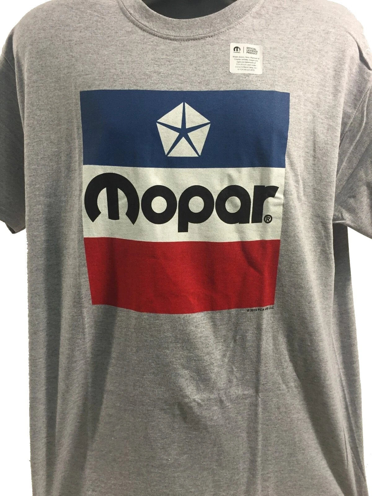 Licensed Graphic T-Shirt for 1972 Mopar Red White Blue Logo Emblem