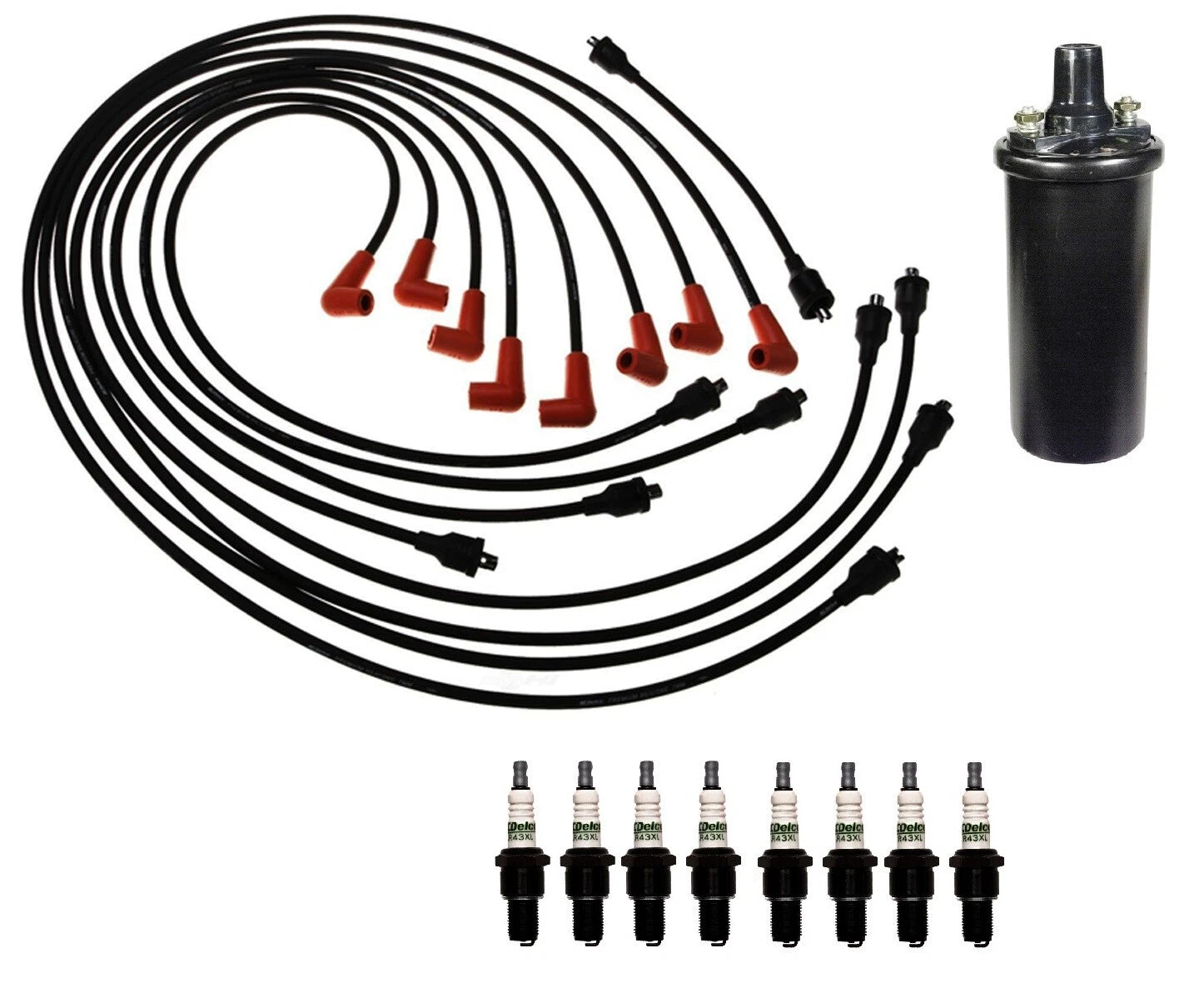Ignition Wires & Spark Plugs Kit for Chevrolet P20 Series GMC V8 (1975–1980)