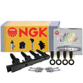 Set of 4 NGK COP Ignition Coils & Spark Plugs for Chevrolet Cruze Sonic (2011–2016)