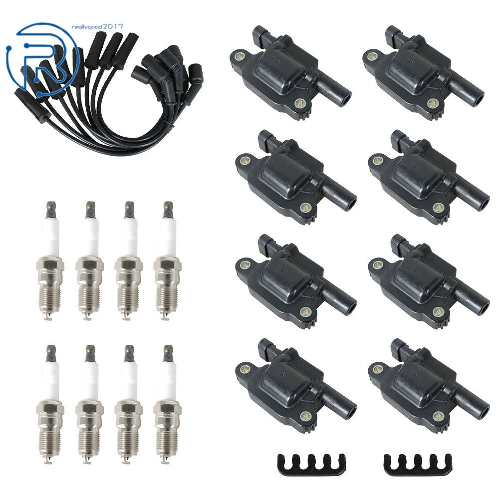 Set of 8 Ignition Coils and Spark Plugs for Chevrolet GMC 