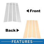 Set of 4 Door Pillar Window Trim for Toyota Highlander (2008–2013) Chrome