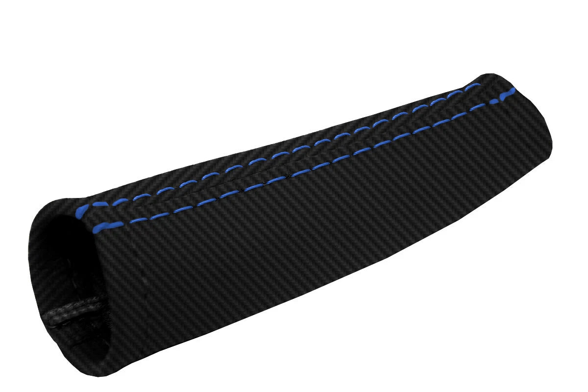 Carbon Fiber E Brake Cover for Nissan Skyline R33 (1993–1998) Blue Stitch