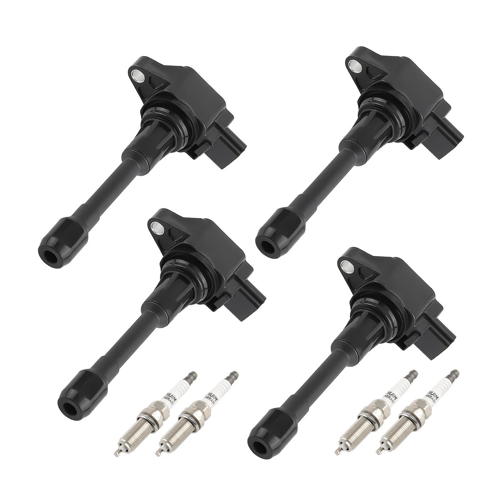 4X Ignition Coils + 4X Spark Plugs for Nissan Altima, Infiniti QX60 (2013–2020) UF-549