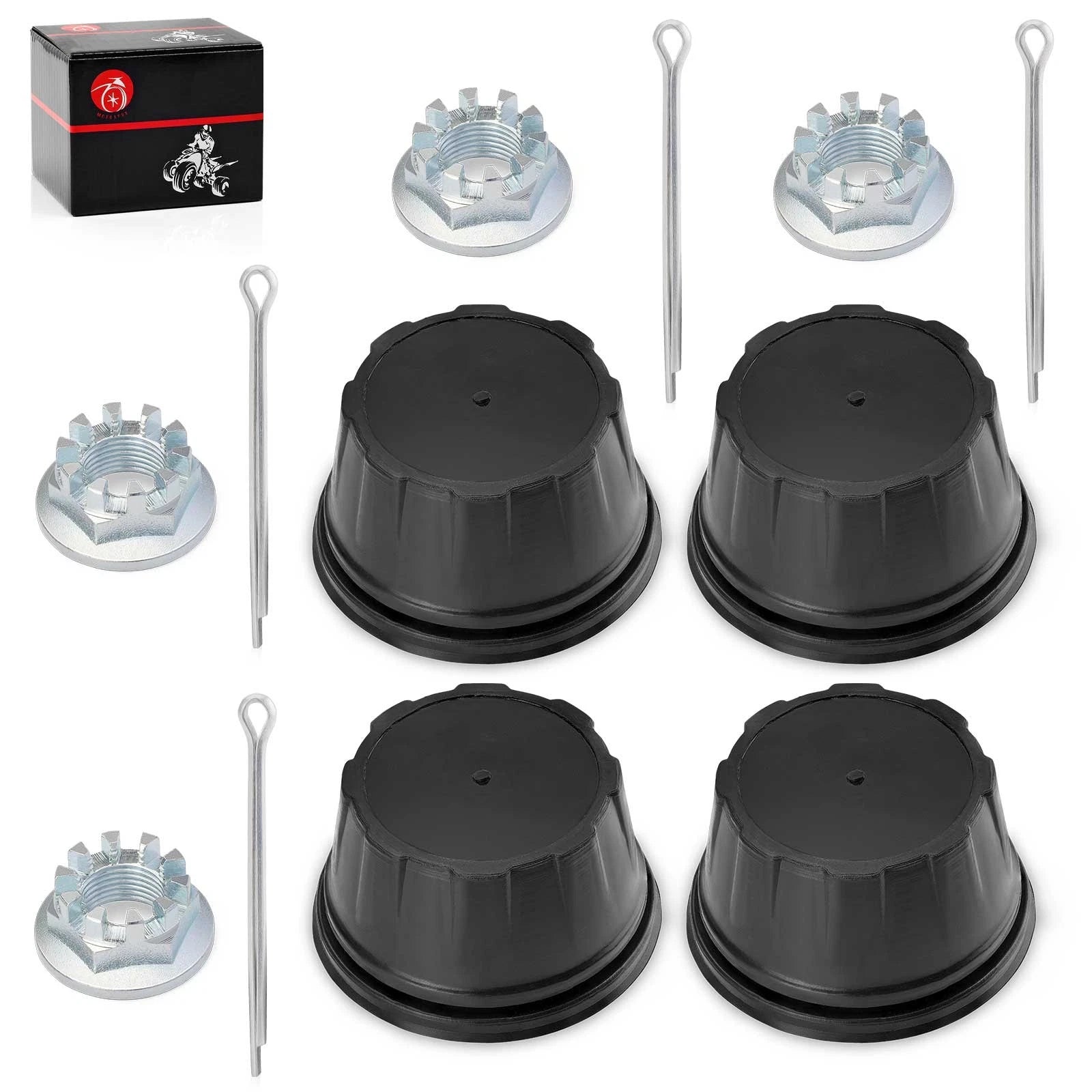 Set of 4 Wheel Center Caps & 18MM Nut for Honda FourTrax 300 (1988–2000)