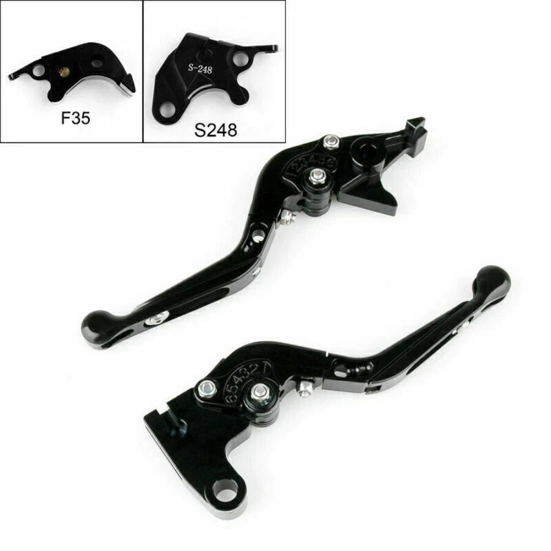 Adjustable Brake Clutch Levers for Suzuki GSXR 600 750 (2006–2020) Black T9
