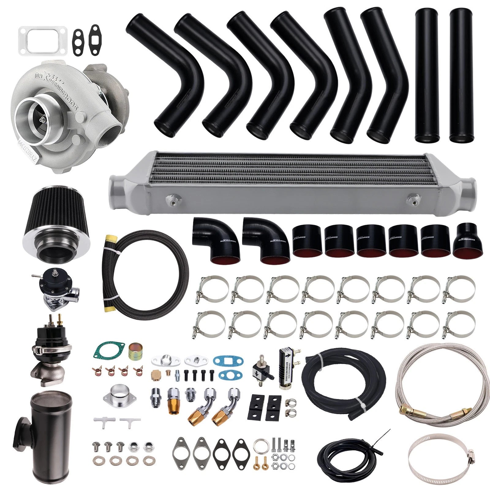 T3 T4 T04E Turbo Intercooler Piping BOV Wastegate Kit for BMW E46 323Ci (1997–2000)