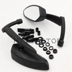 Blade Mirrors for Harley, Kawasaki, Honda, Yamaha Motorcycles (All Models) Black Pair
