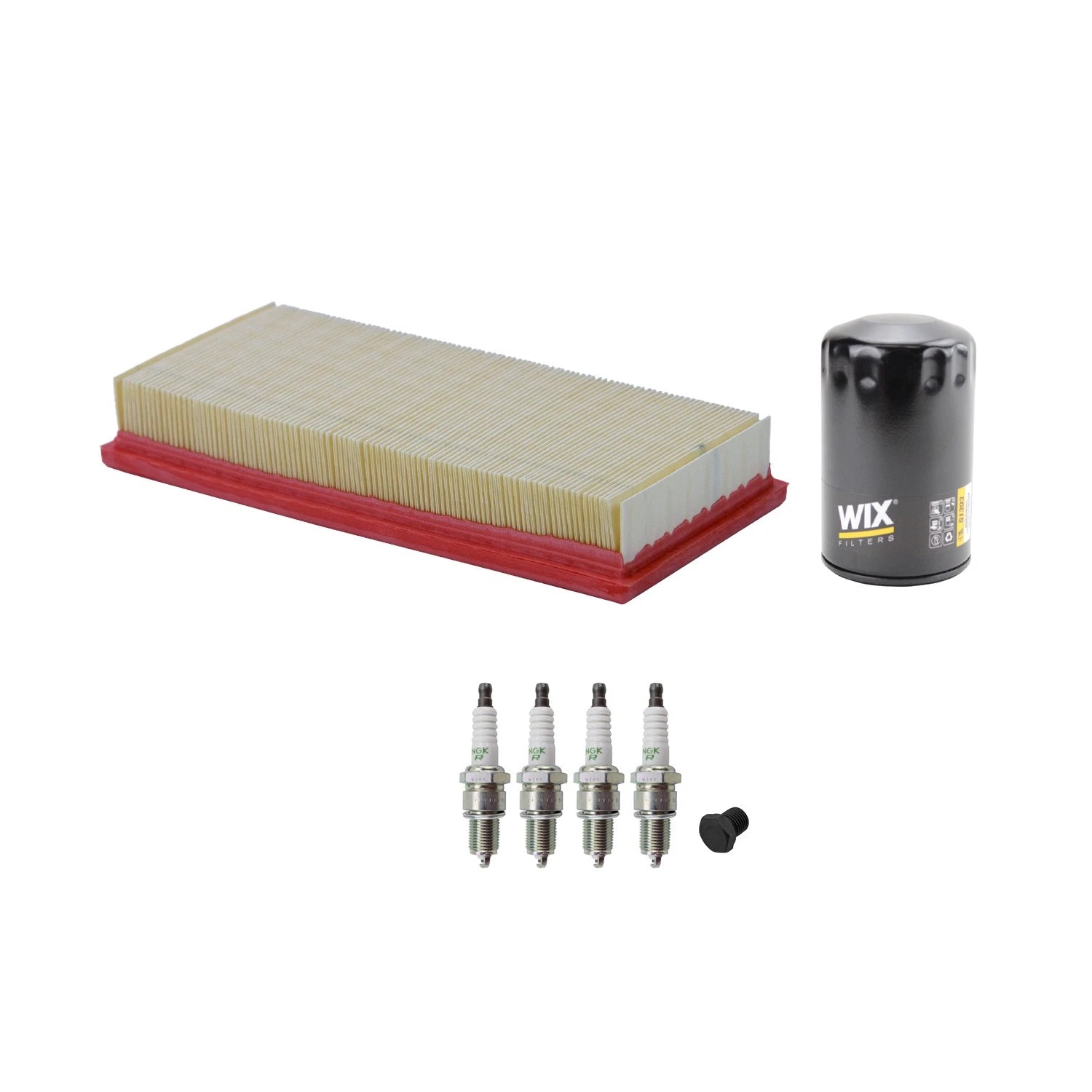 Wix Air Oil Filters & NGK V-Power Spark Plugs Kit for Audi 4000 Fox (1980–1987)