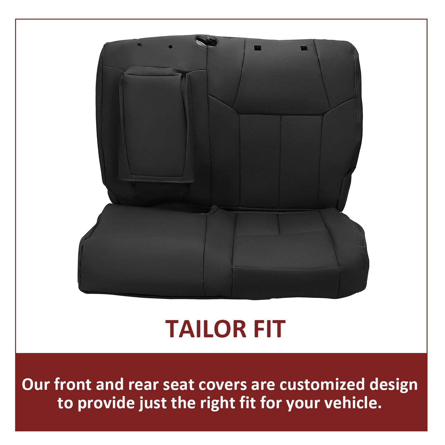 Set of 2 Black Front & Rear Seat Covers for Toyota Tundra CrewMax (2014–2021)