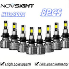 8X 9005 + H11 LED Headlight Combo for Universal Vehicles