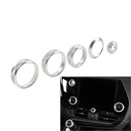 Silver Console Volume AC Switch Button Ring for Lexus NX250 NX350h (2022-2024)